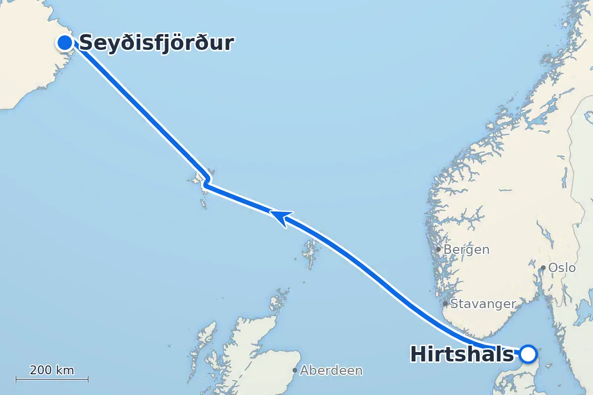 Hirtshals - Seyðisfjörður